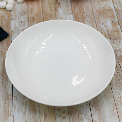 Wilmax Fine Porcelain Round Deep Platter, 12 in / 30.5 cm