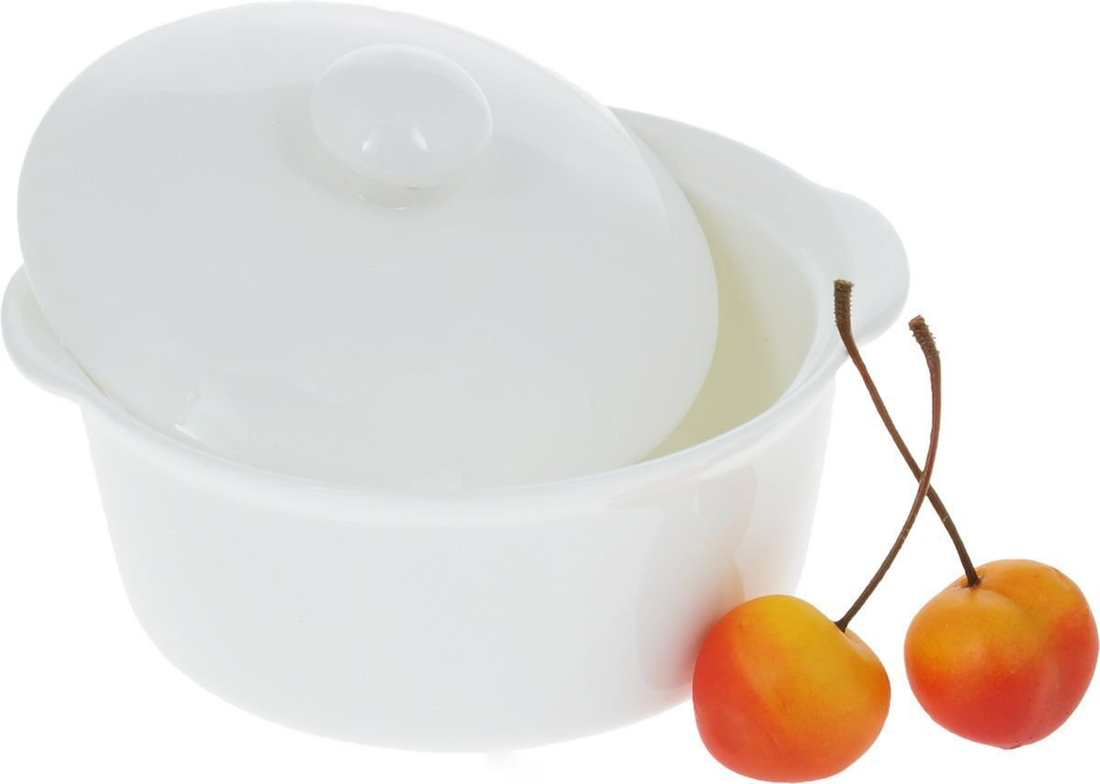 Wilmax Fine Porcelain Soup Cup with Lid, 9 oz, 4.5 in, Set of 6
