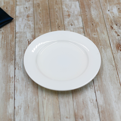 Wilmax White Porcelain Professional Dessert Plate, 7 in (18 cm)