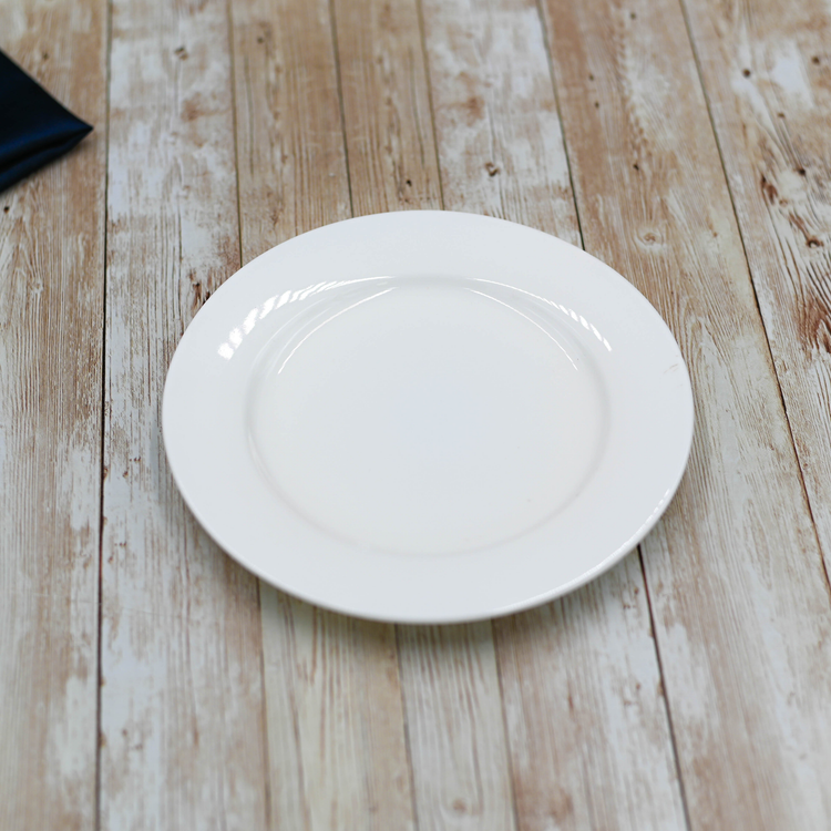 Wilmax White Porcelain Professional Dessert Plate, 7 in (18 cm)