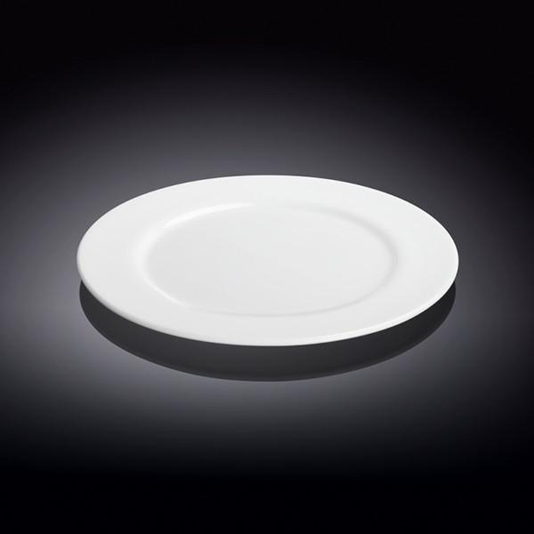 Wilmax White Porcelain Professional Dessert Plate, 7 in (18 cm)
