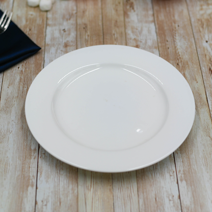 Wilmax White Porcelain Professional Dinner Plate, 9 in (23 cm)