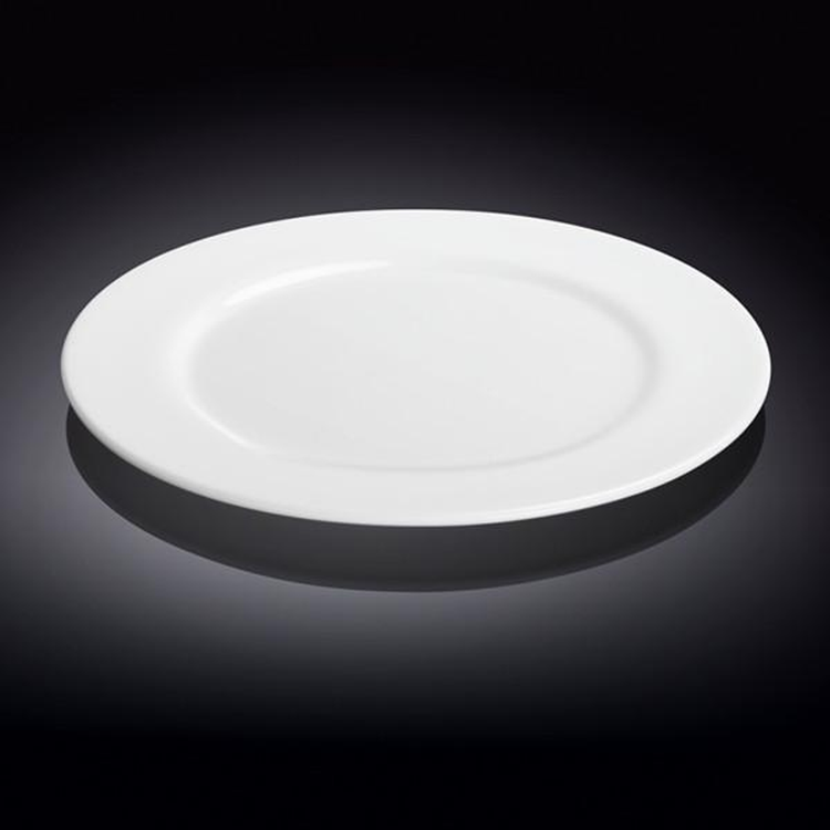 Wilmax Fine Porcelain Professional Dinner Plate, 11 in / 28 cm, White