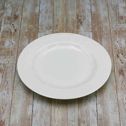 Wilmax Fine Porcelain Professional Round Platter, 12 in / 30.5 cm