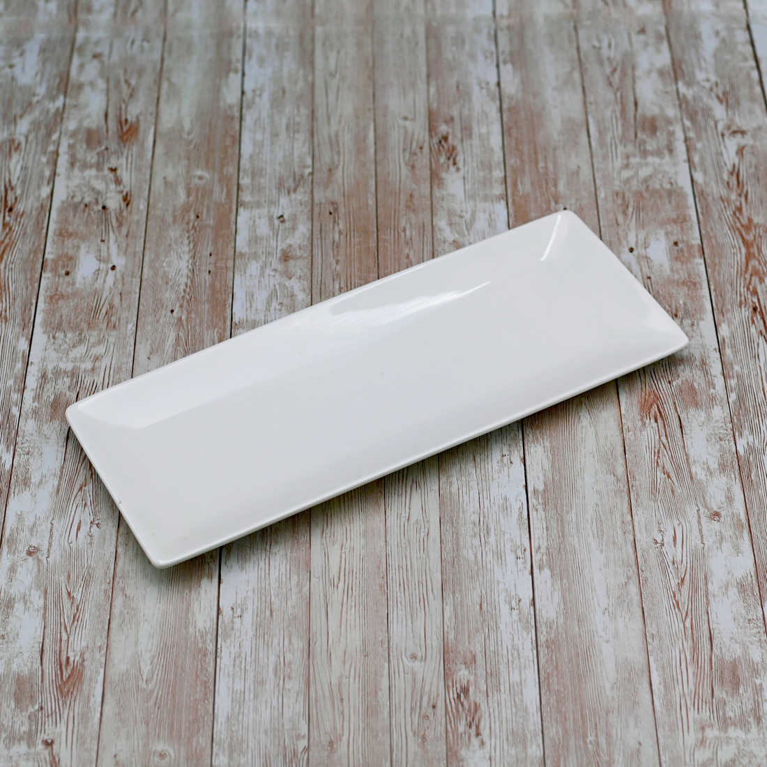 Wilmax White Porcelain Sushi & Canape Dish, 12 x 4.7 in