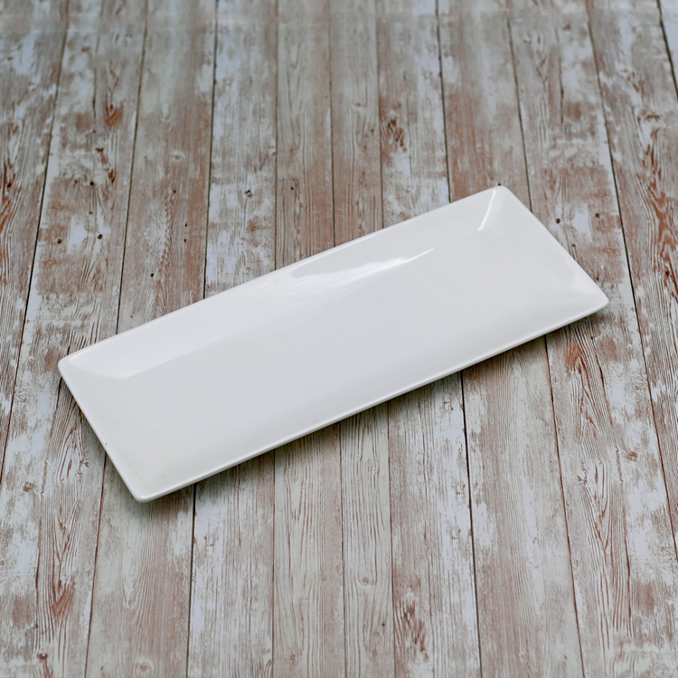 Wilmax White Porcelain Sushi & Canape Dish, 12 x 4.7 in