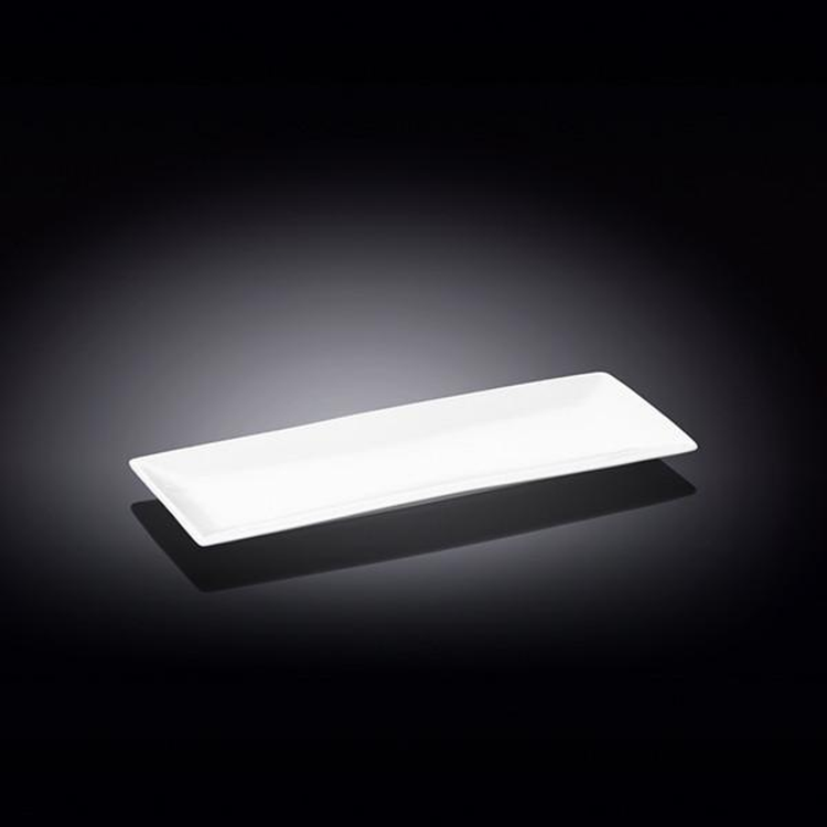 Wilmax White Porcelain Sushi & Canape Dish, 12 x 4.7 in