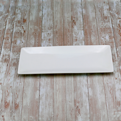 Wilmax Fine Porcelain Sushi & Canape Dish, 14 x 5.5 in
