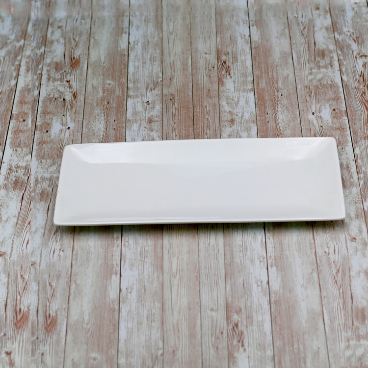 Wilmax Fine Porcelain Sushi & Canape Dish, 14 x 5.5 in