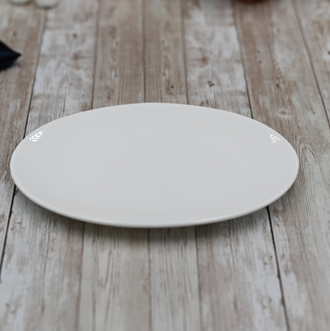 Wilmax White Porcelain Oval Platter, 8 in (20 cm) - 992020