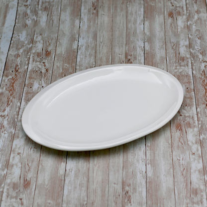 Wilmax White Porcelain Oval Platter, 12 in (Model WL-992022)
