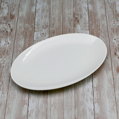 Wilmax White Porcelain Oval Platter, 14 in (Model WL-992023)