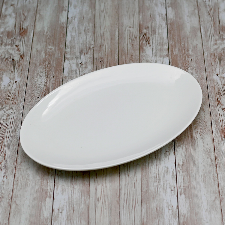 Wilmax White Porcelain Oval Platter, 14 in (Model WL-992023)