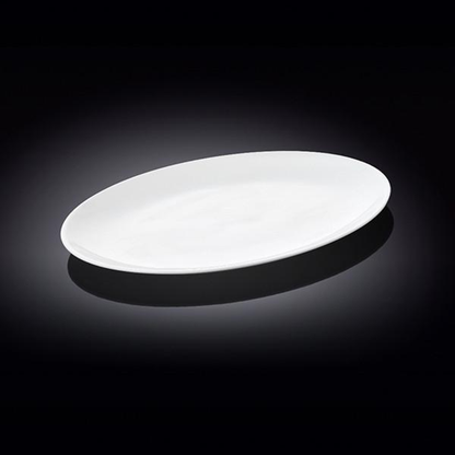 Wilmax White Porcelain Oval Platter, 14 in (Model WL-992023)