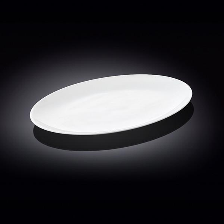 Wilmax White Porcelain Oval Platter, 14 in (Model WL-992023)