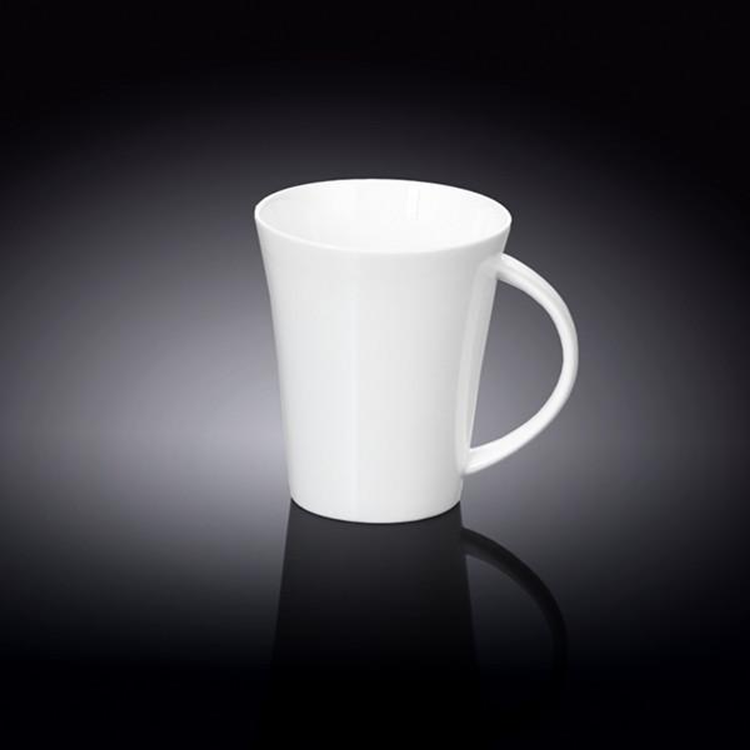 Wilmax White Porcelain Mug, 13 oz (380 ml)