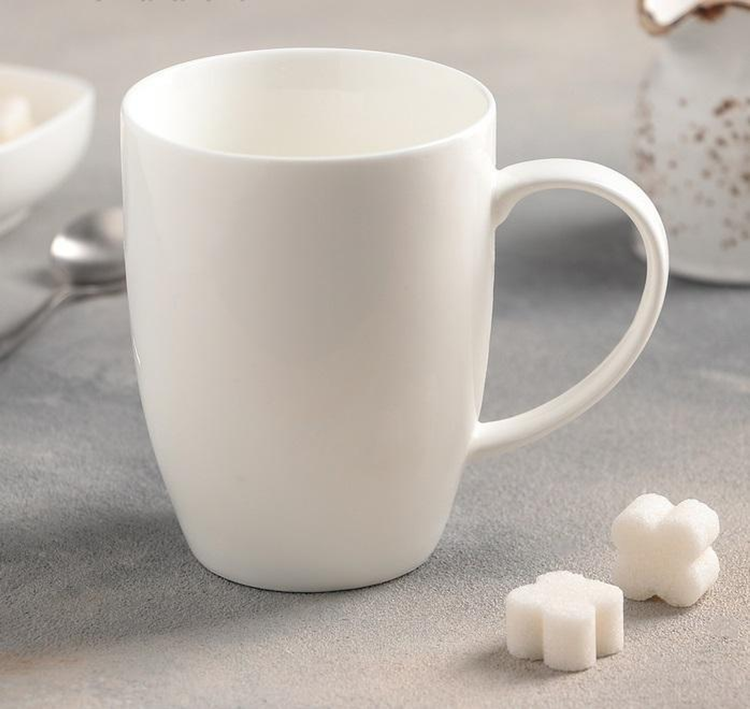 Wilmax White Porcelain Mug, 16 oz (460 ml)