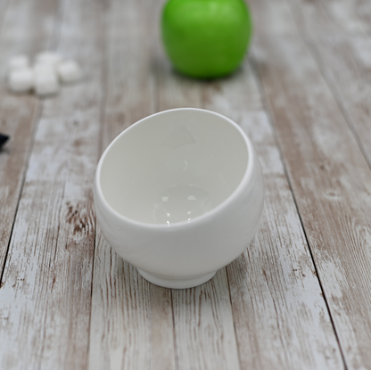 Wilmax White Porcelain Sugar & Dessert Bowl, 3.5 x 3.5 in