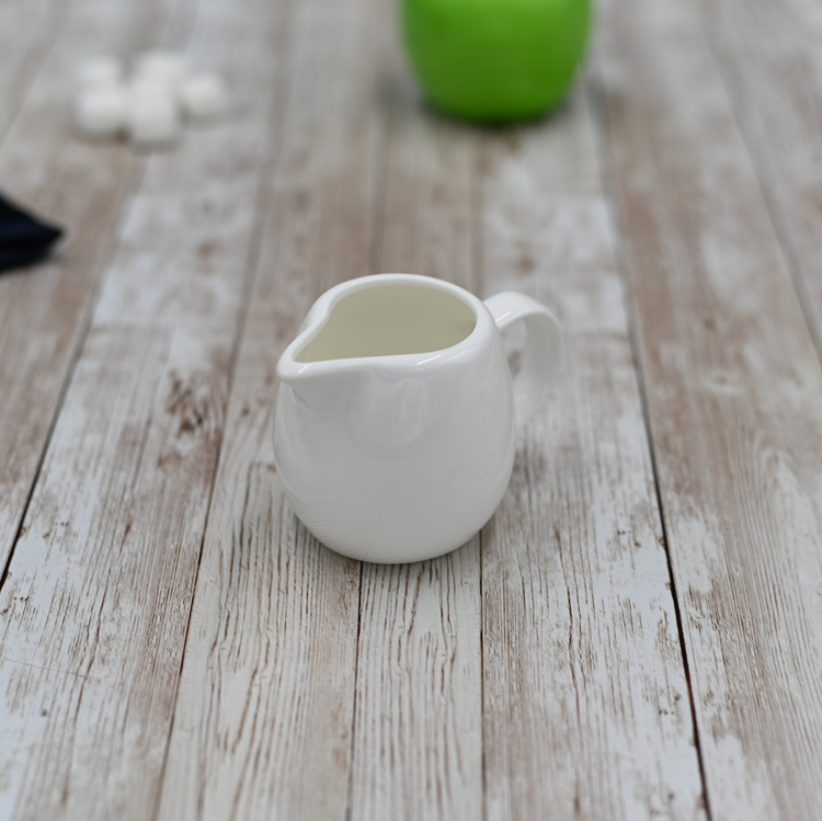Wilmax Fine Porcelain Creamer, 5 oz, Set of 6