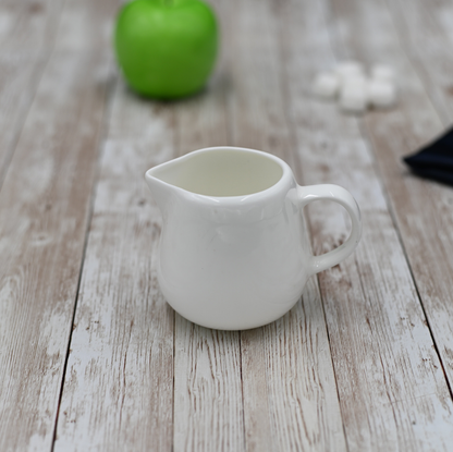 Wilmax Fine Porcelain Creamer, 7 oz, Set of 6