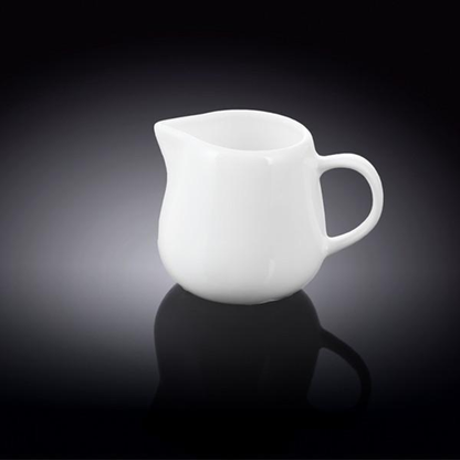 Wilmax Fine Porcelain Creamer, 7 oz, Set of 6
