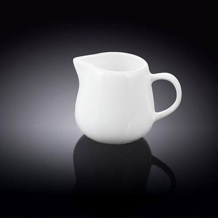 Wilmax Fine Porcelain Creamer, 7 oz, Set of 6