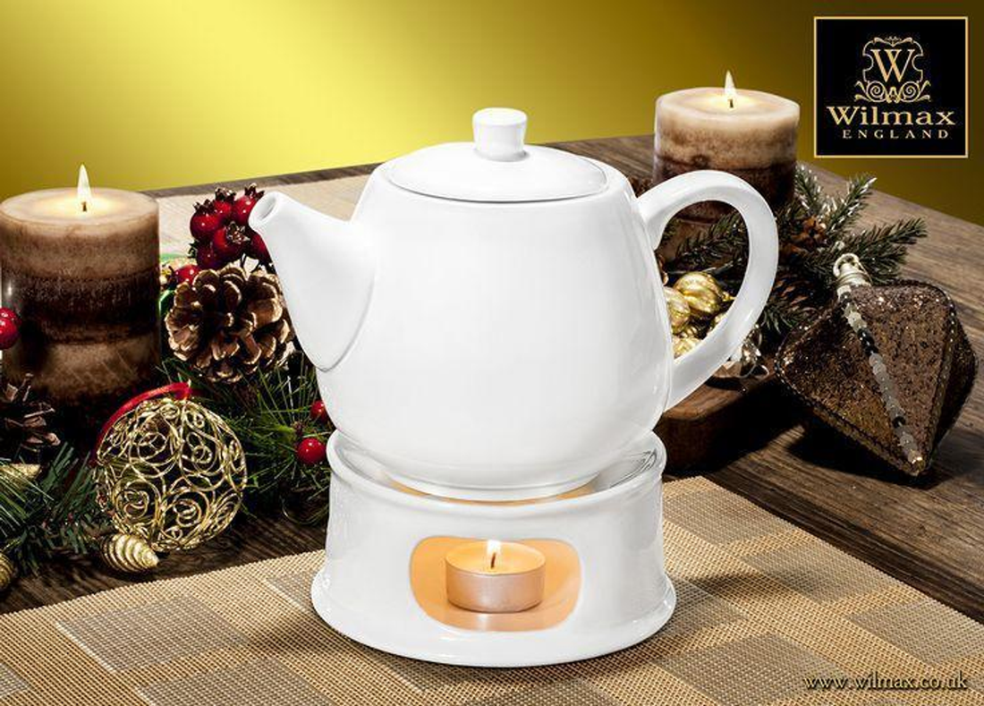 Wilmax Fine Porcelain Warming Stand, 5 in / 13 cm