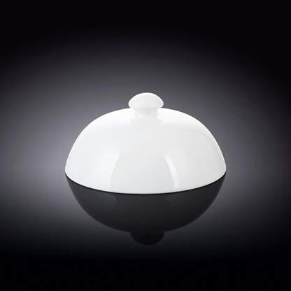 Wilmax White Porcelain Plate Cover Lid, 5 in (12.5 cm)