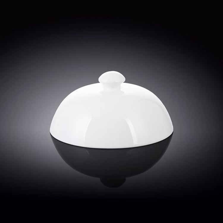 Wilmax White Porcelain Plate Cover Lid, 5 in (12.5 cm)