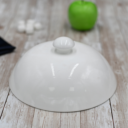 Wilmax Fine Porcelain Plate Cover Lid, 7 in, Set of 4