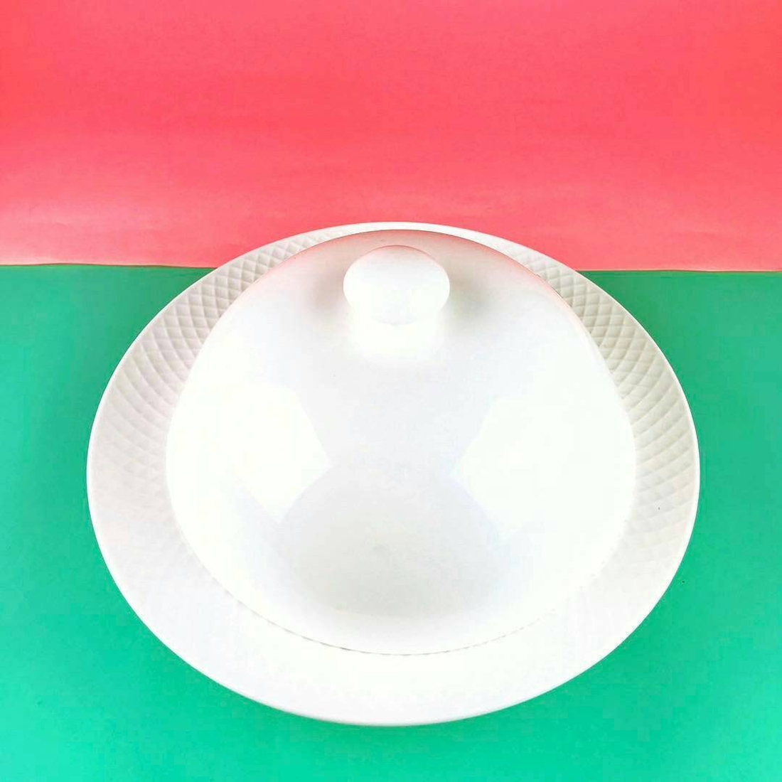Wilmax Fine Porcelain Plate Cover Lid, 7 in, Set of 4
