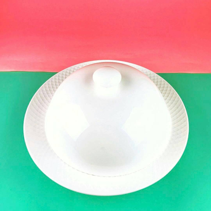 Wilmax Fine Porcelain Plate Cover Lid, 7 in, Set of 4