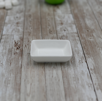 Wilmax White Porcelain Sauce Dish, 3 x 2.5 in