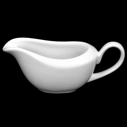 Wilmax White Porcelain Sauce Boat, 3 fl oz (100 ml)