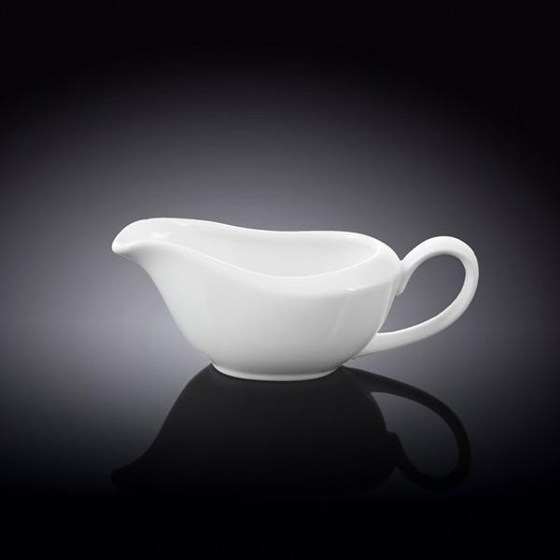 Wilmax White Porcelain Sauce Boat, 3 fl oz (100 ml)