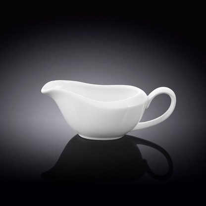 Wilmax White Porcelain Sauce Boat, 3 fl oz (100 ml)