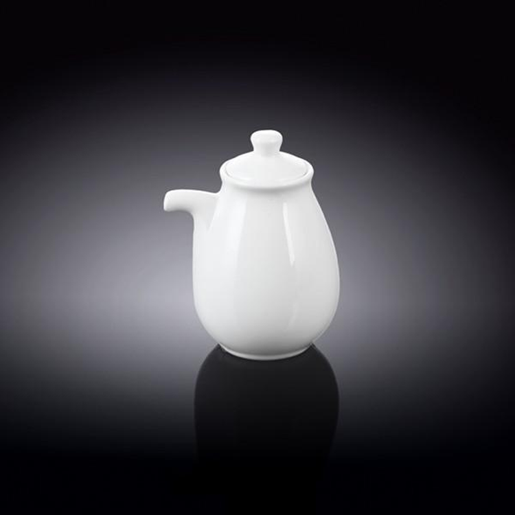 Wilmax White Porcelain Soy Sauce Bottle, 6 fl oz