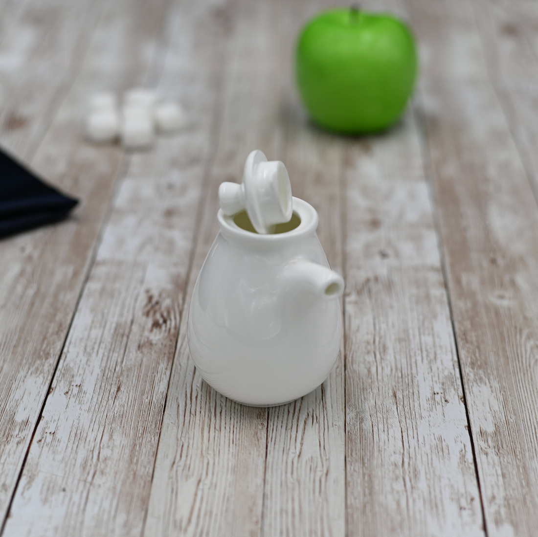 Wilmax White Porcelain Soy Sauce Bottle, 6 fl oz