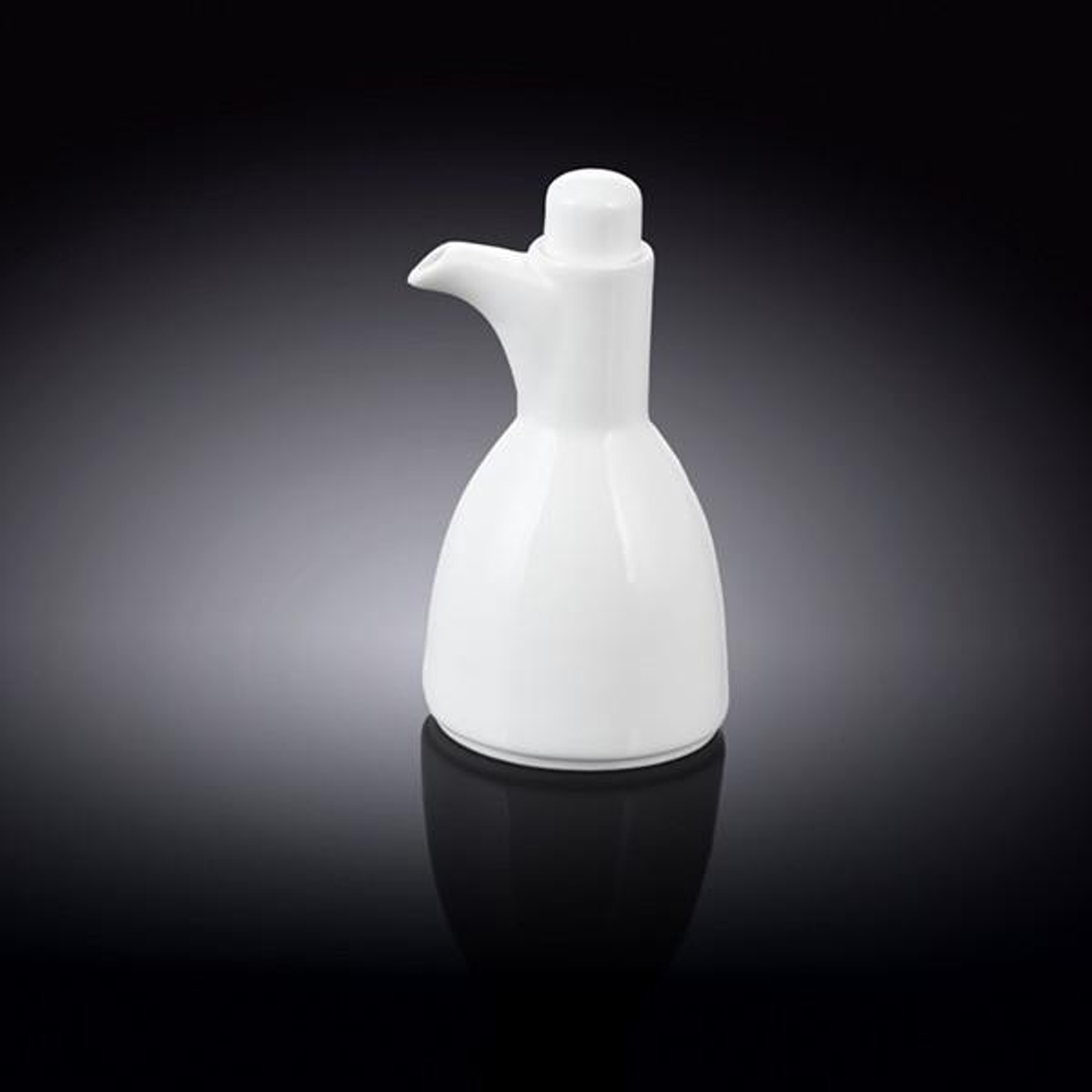 Wilmax White Porcelain Oil and Vinegar Bottle, 8 oz (230 ml)