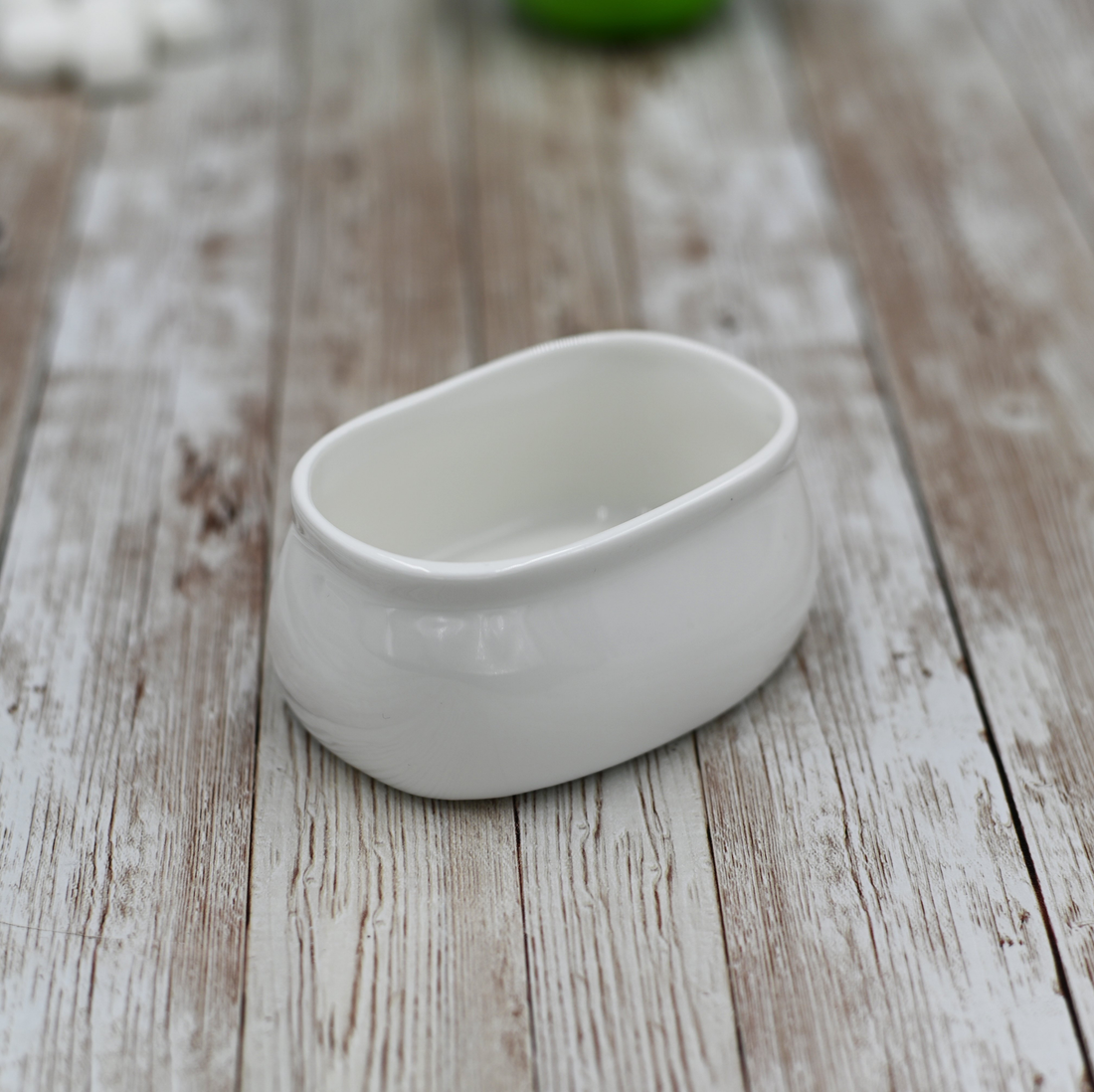 Wilmax White Porcelain Sugar Packet Holder, 3.5 x 2.5 in