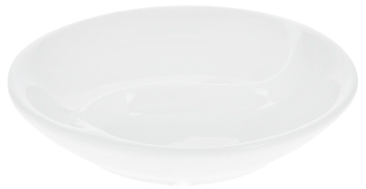 Wilmax White Porcelain Divided Soy Dish, 3.5 in