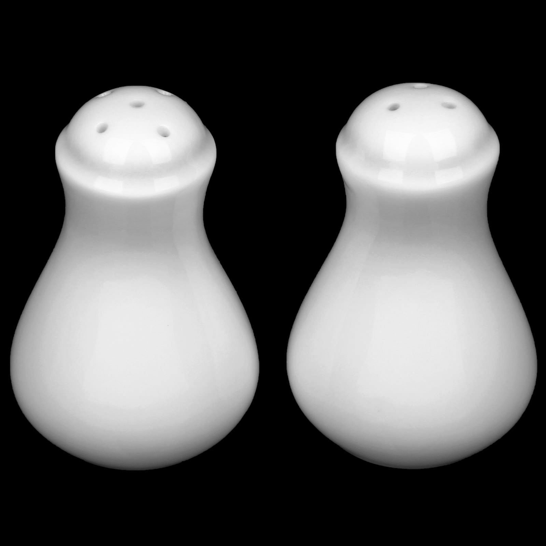 Wilmax Fine Porcelain Salt and Pepper Set, White, Set of 4