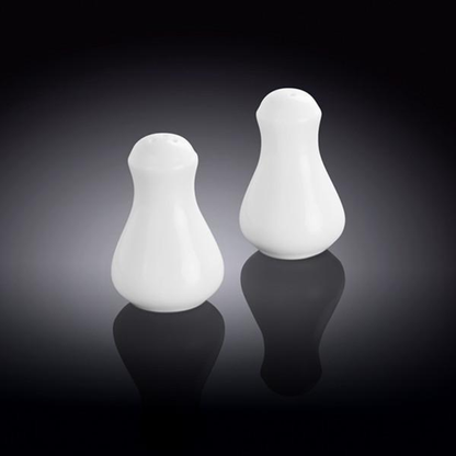 Wilmax Fine Porcelain Salt and Pepper Set, White, Set of 4