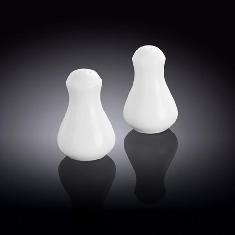 Wilmax Fine Porcelain Salt and Pepper Set, White, Set of 4
