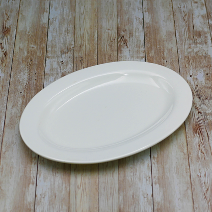 Wilmax White Porcelain Oval Platter, 14 in (Model WL-992026)