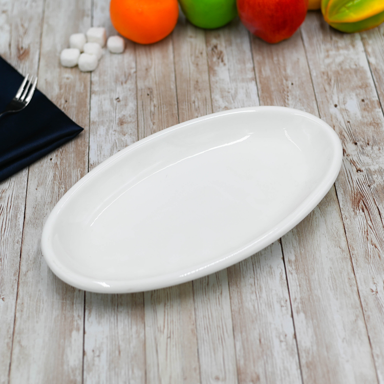 Wilmax White Porcelain Oval Platter, 12 in (Model WL-992128)