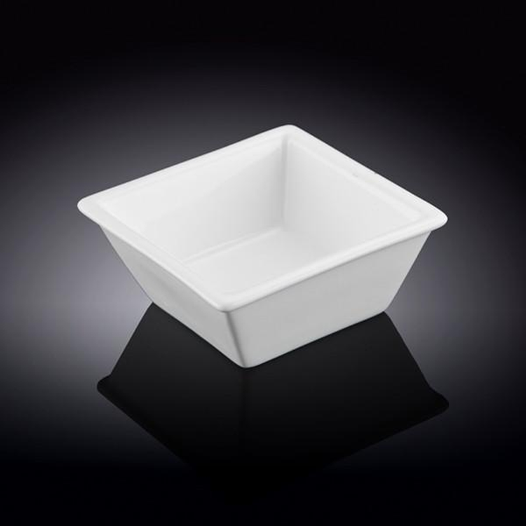 Wilmax White Porcelain Square Dish, 4.25 x 4.25 in