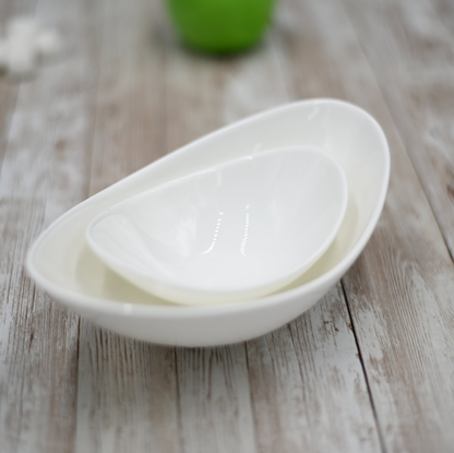 Wilmax White Porcelain Oval Serving Dish, 5 x 3.5 in (Set of 6)
