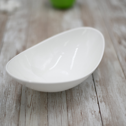 Wilmax White Porcelain Oval Serving Dish, 8 x 4.7 in (Set of 6)