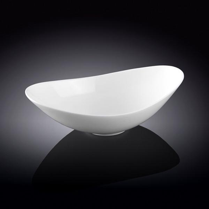 Wilmax White Porcelain Oval Serving Dish, 8 x 4.7 in (Set of 6)